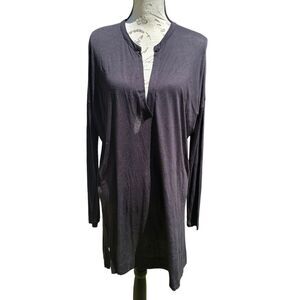 Vince Women's Black‎ One Button Front Long Sleeve Mini Shirt Tunic Dress Size XS